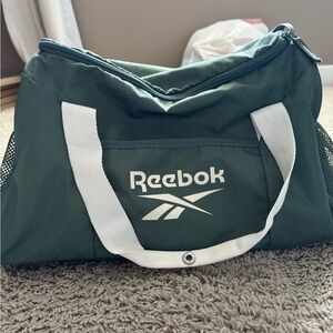 Reebok Forest Green and White Gym Bag